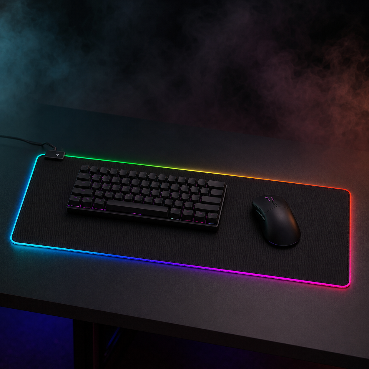 Tapis de bureau RGB – 70 × 30 cm