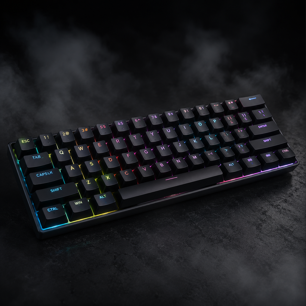 Clavier mécanique compact RGB – 61 touches