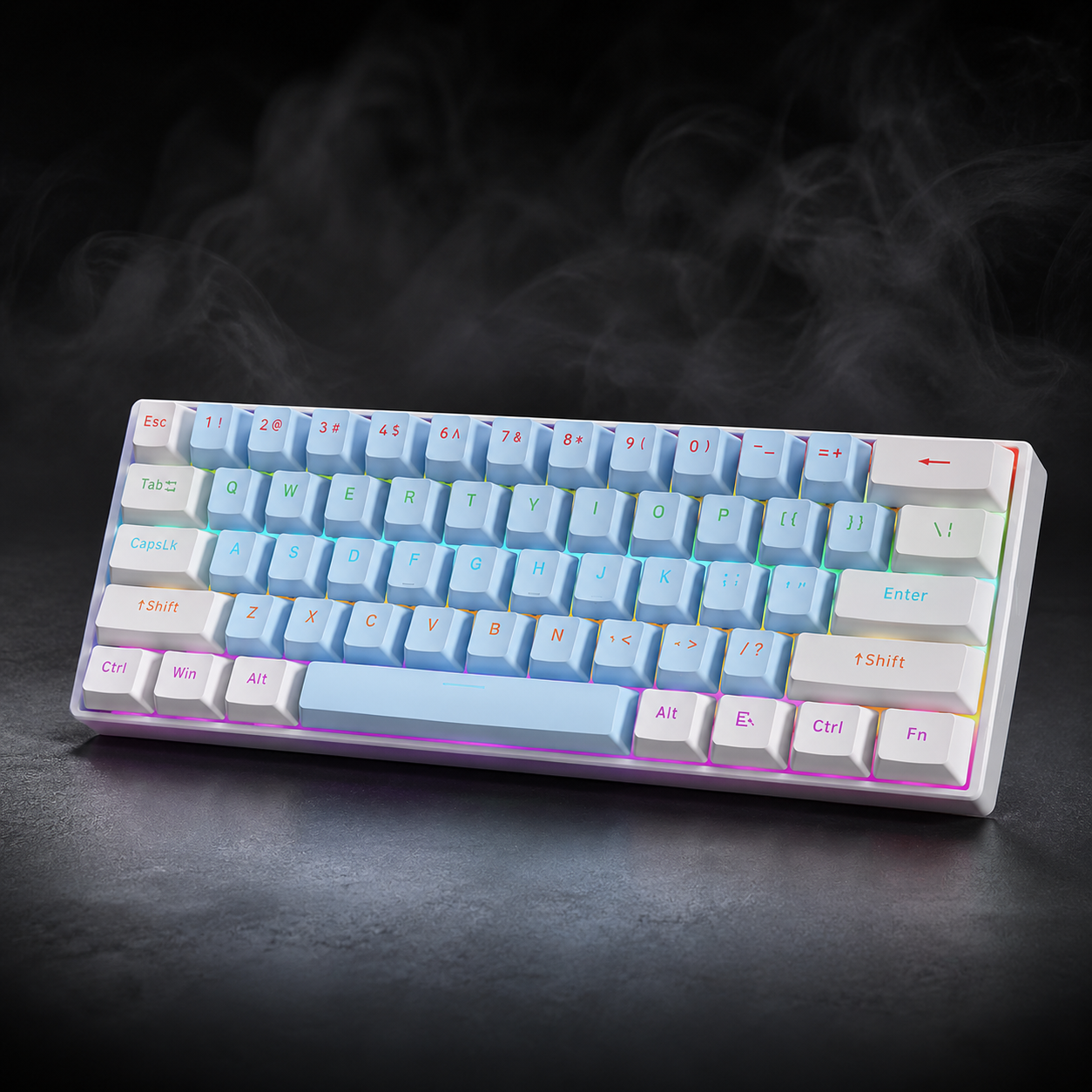 Clavier mécanique compact RGB – 61 touches