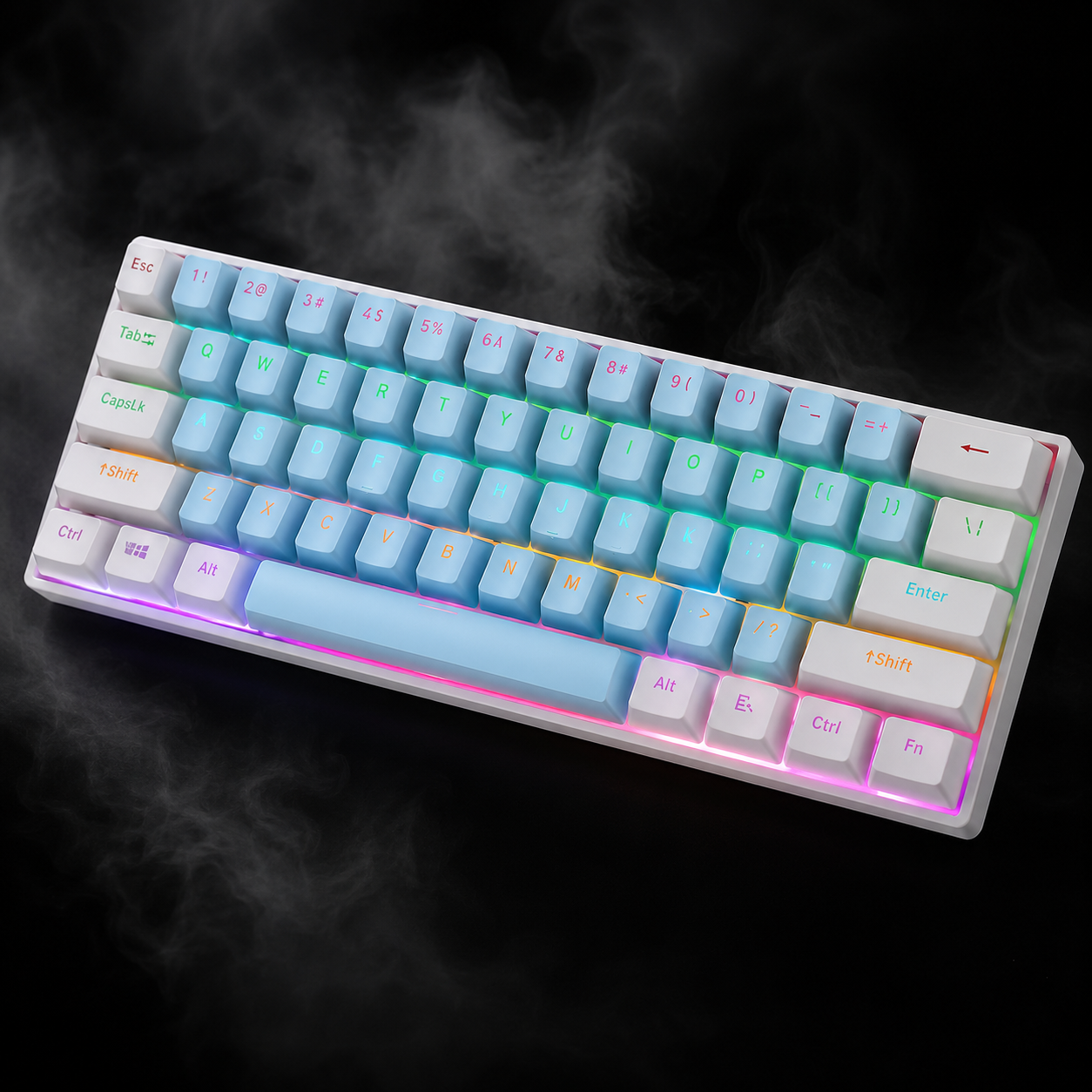 Clavier mécanique compact RGB – 61 touches