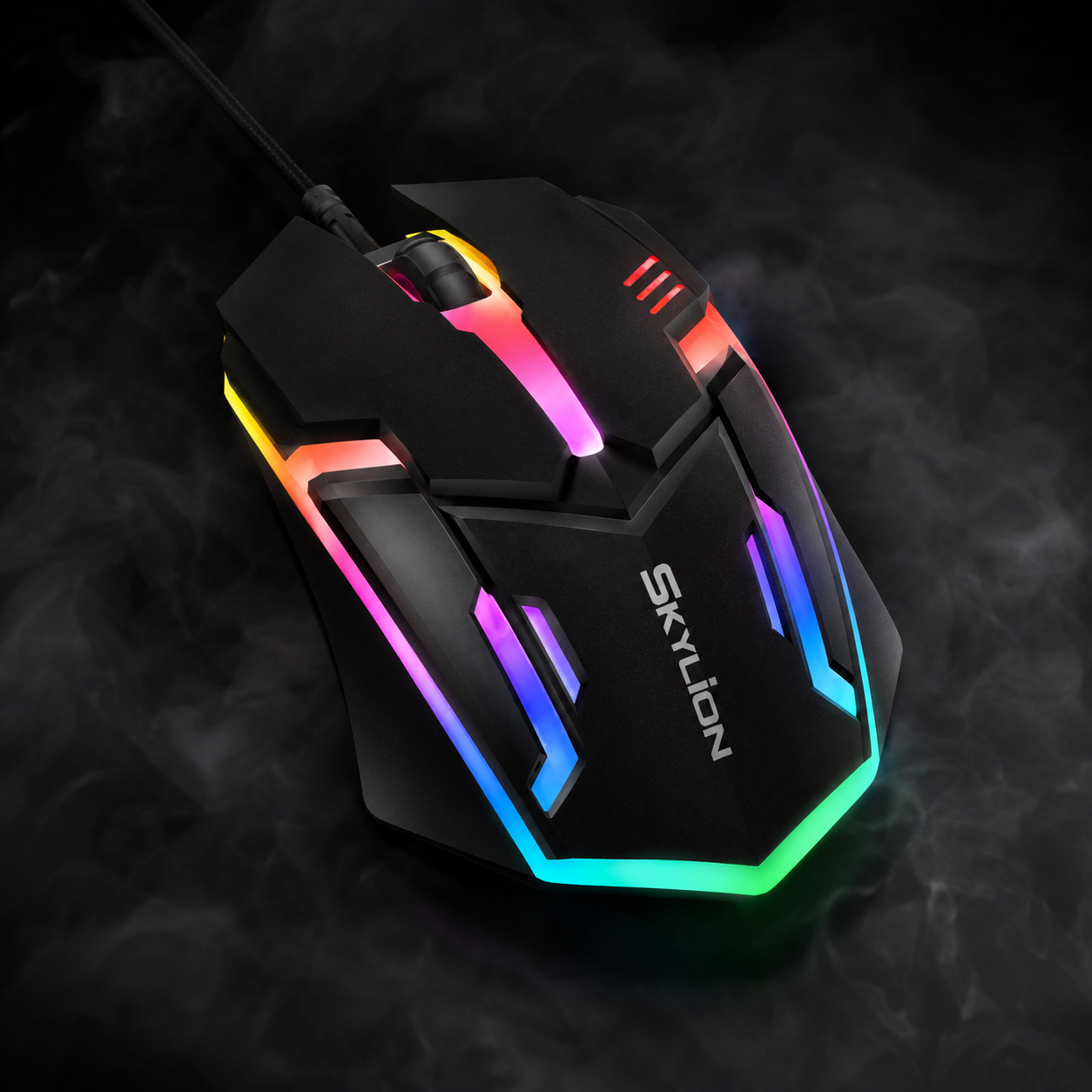 Souris gaming filaire LED – Design futuriste
