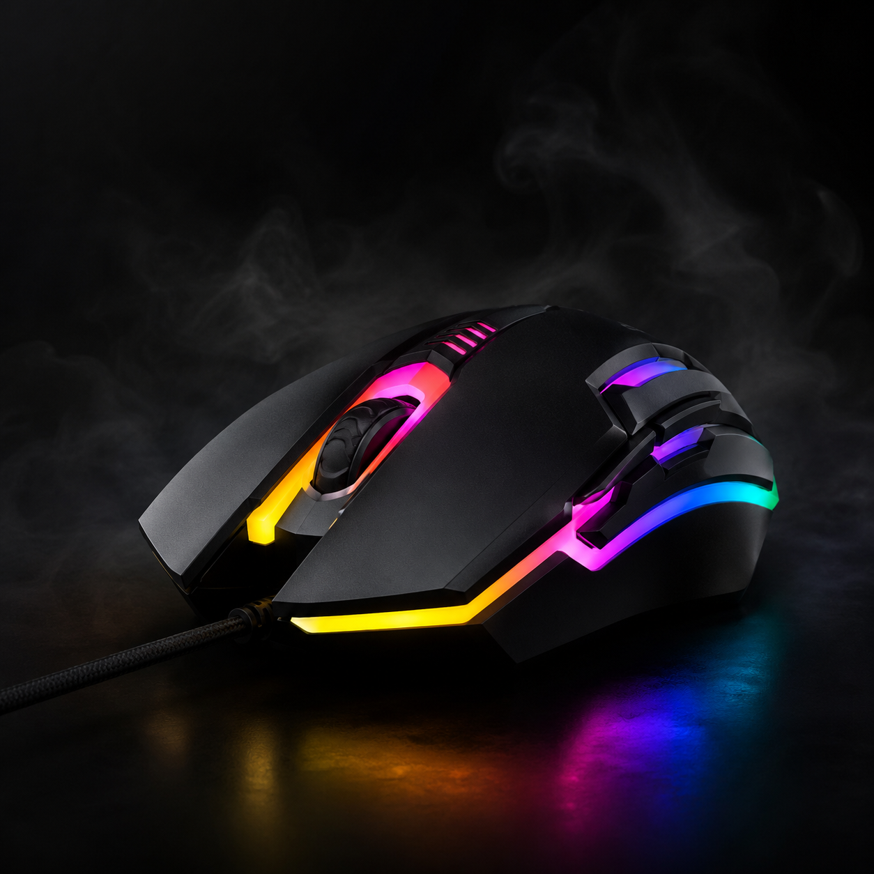 Souris gaming filaire LED – Design futuriste